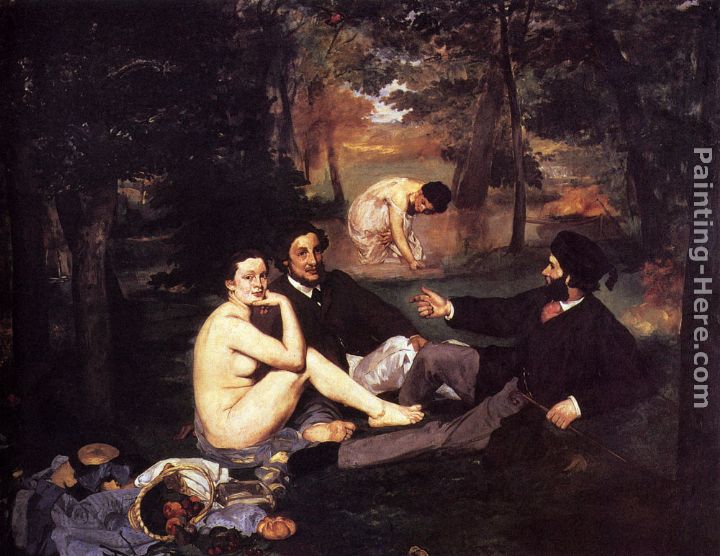 Dejeuner Sur L'Herbe painting - Eduard Manet Dejeuner Sur L'Herbe art painting